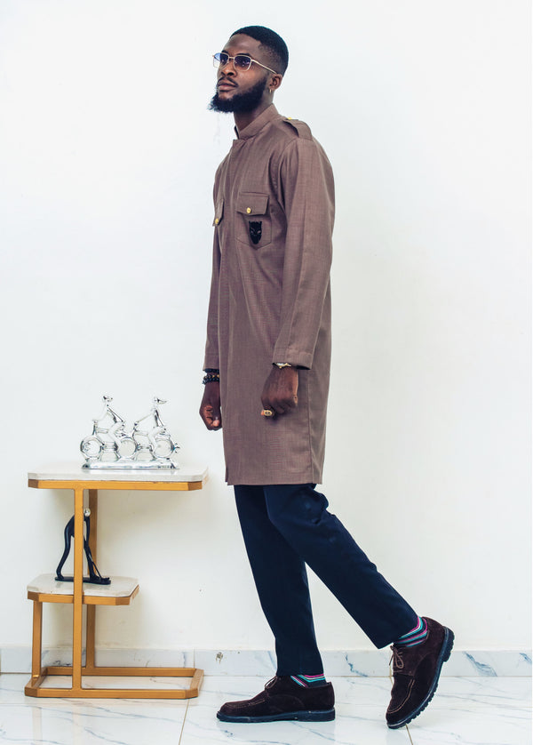 ADEBOYEGA African print jacket shirt - Mowolaa African Clothing