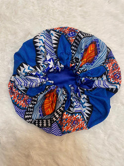 double sided african print bonnet 