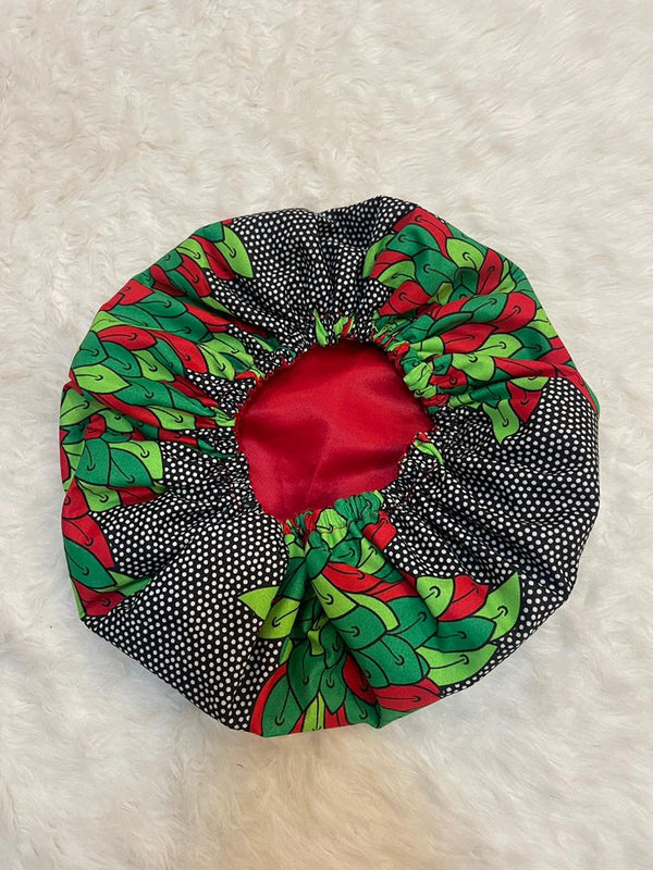 two sided ankra african print bonnet